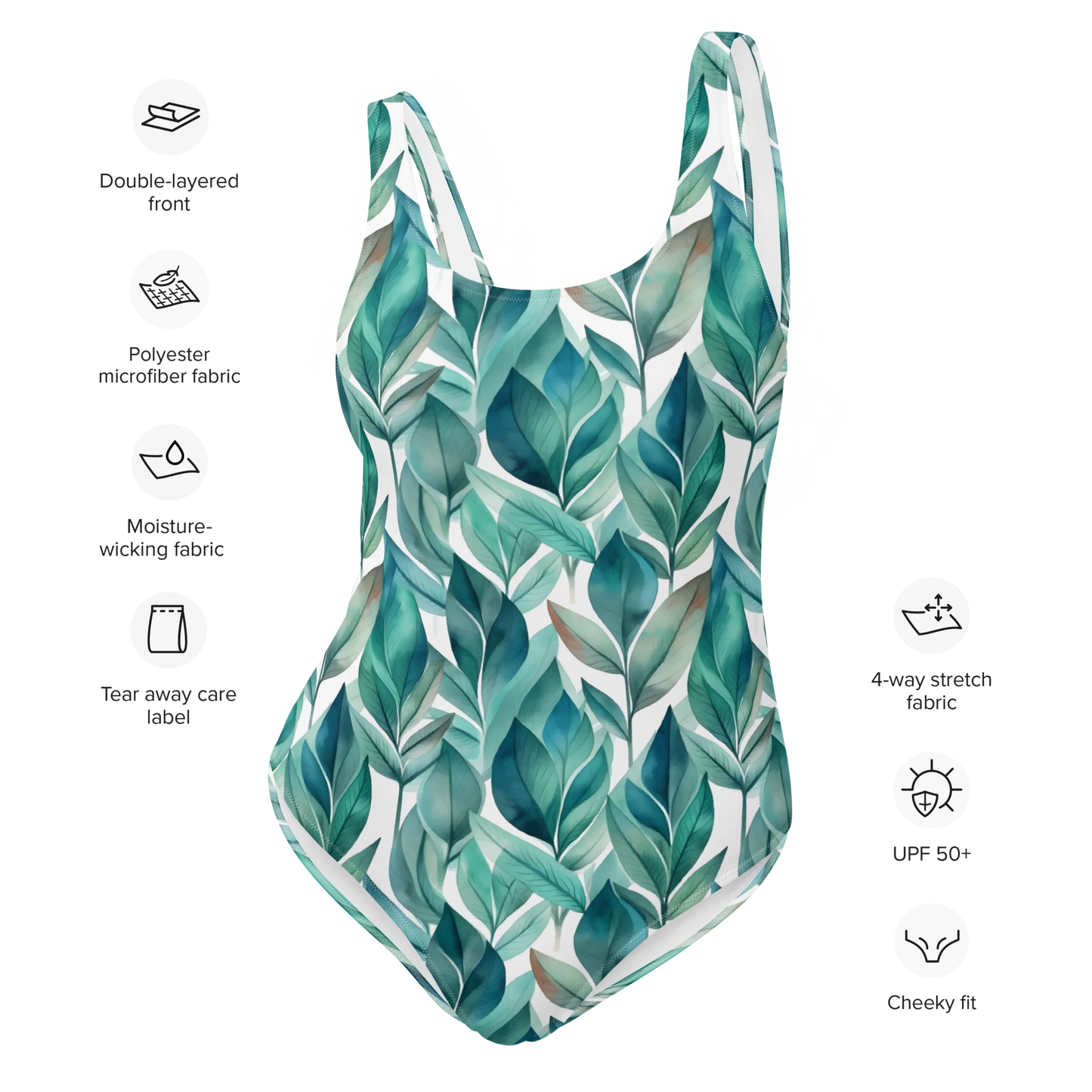 Leafy Chic One-Piece Swimsuit