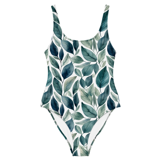 Sleek Foliage One-Piece Swimsuit