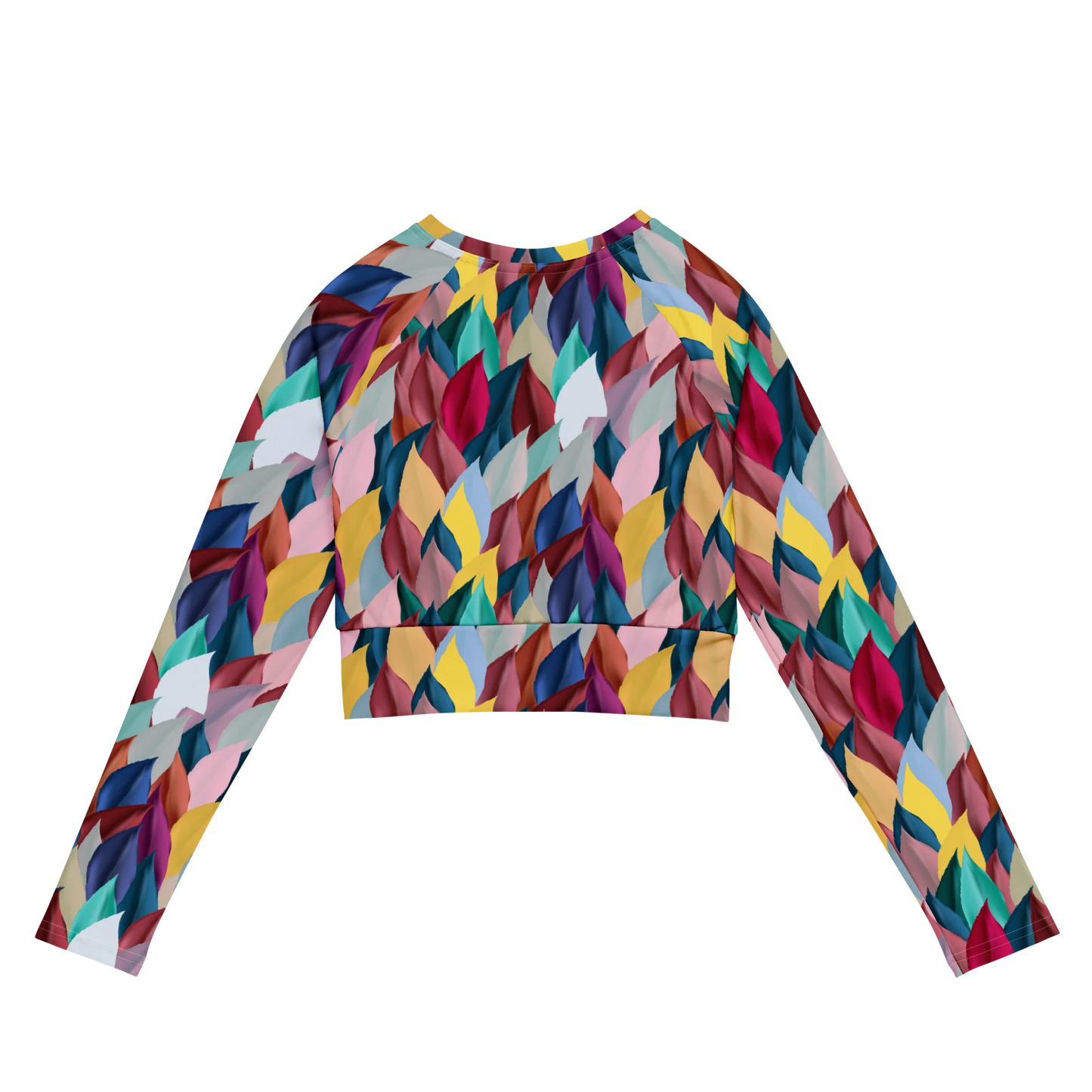 Lush Foliage Recycled Long-sleeve Crop Top