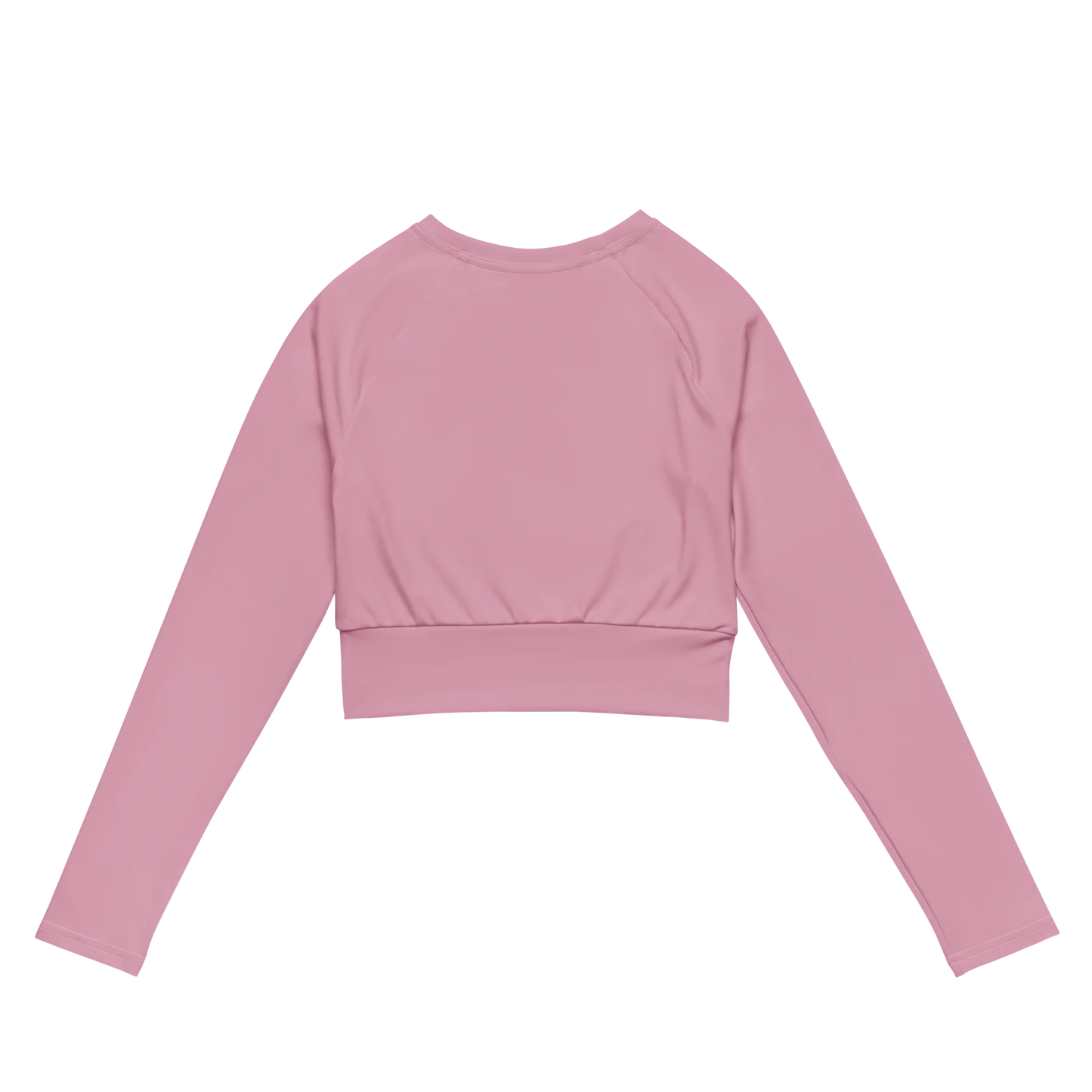 Soft Pink Basic Recycled Long-sleeve Crop Top