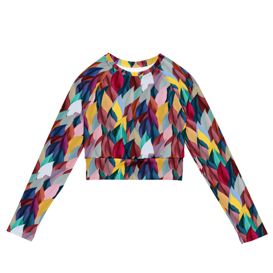Lush Foliage Recycled Long-sleeve Crop Top