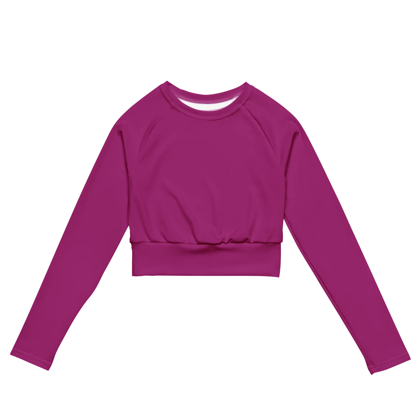 Blooming Violet Basic Recycled Long-sleeve Crop Top