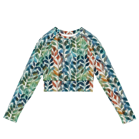 Autumn Serenade Recycled Long-sleeve Crop Top