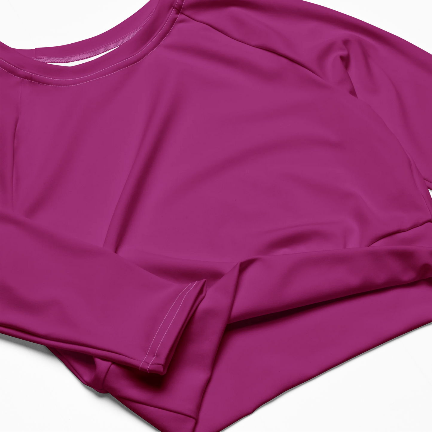 Blooming Violet Basic Recycled Long-sleeve Crop Top