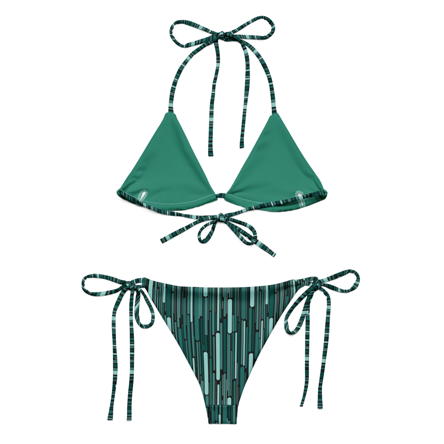 Green Rain Ornament Recycled Bikini