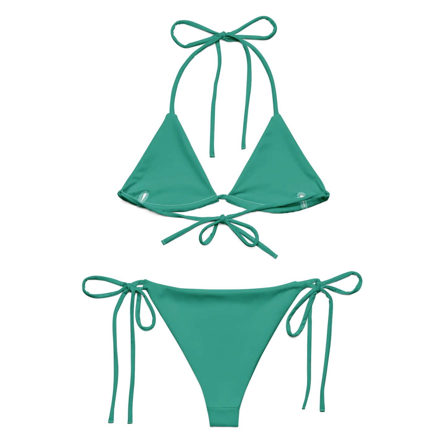 Marine Green Basic Recycled String Bikini