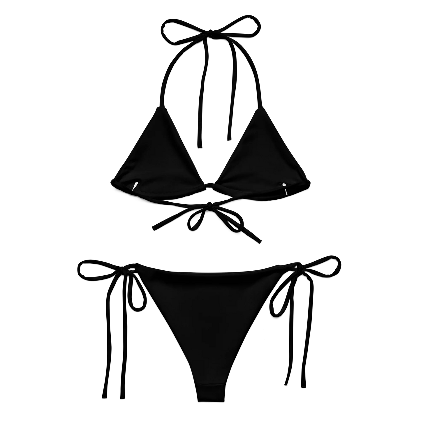 Crystal Black Basic Basic Recycled String Bikini