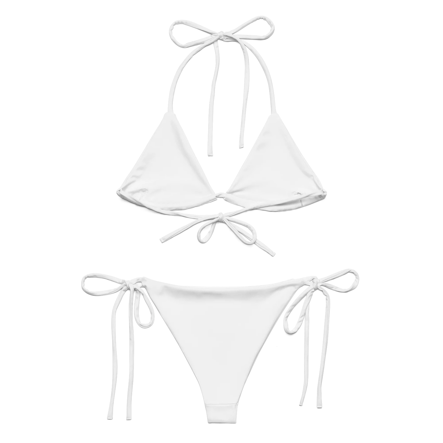 Brilliant White Basic Recycled String Bikini
