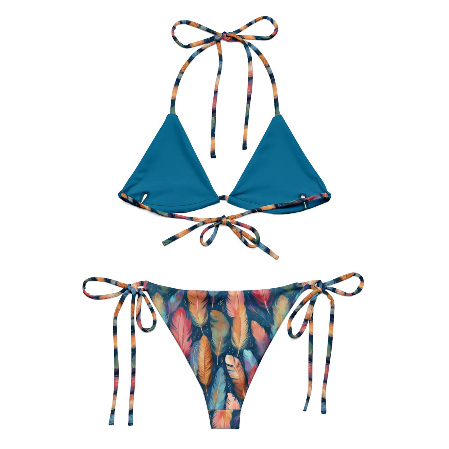 Wonderful Feathers Recycled String Bikini