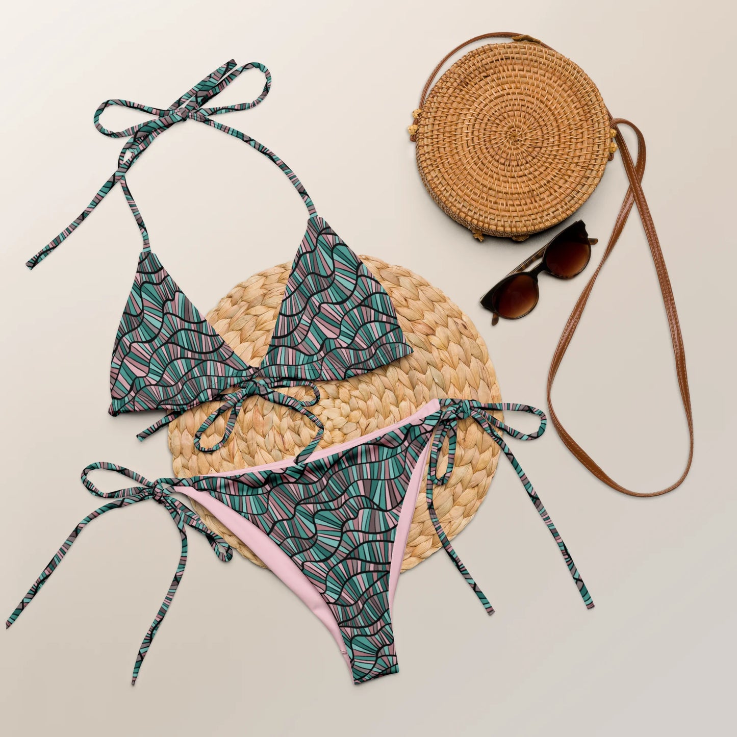 Gren'n'rose Artistic Abstractions Recycled Bikini