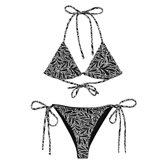 Black Leafy Luxury Recycled Bikini