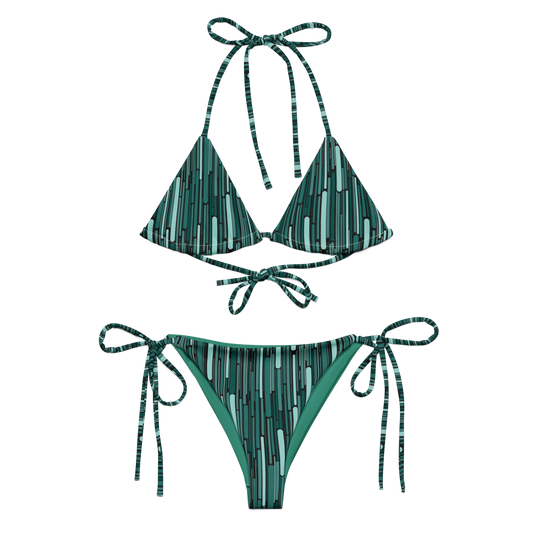 Green Rain Ornament Recycled Bikini