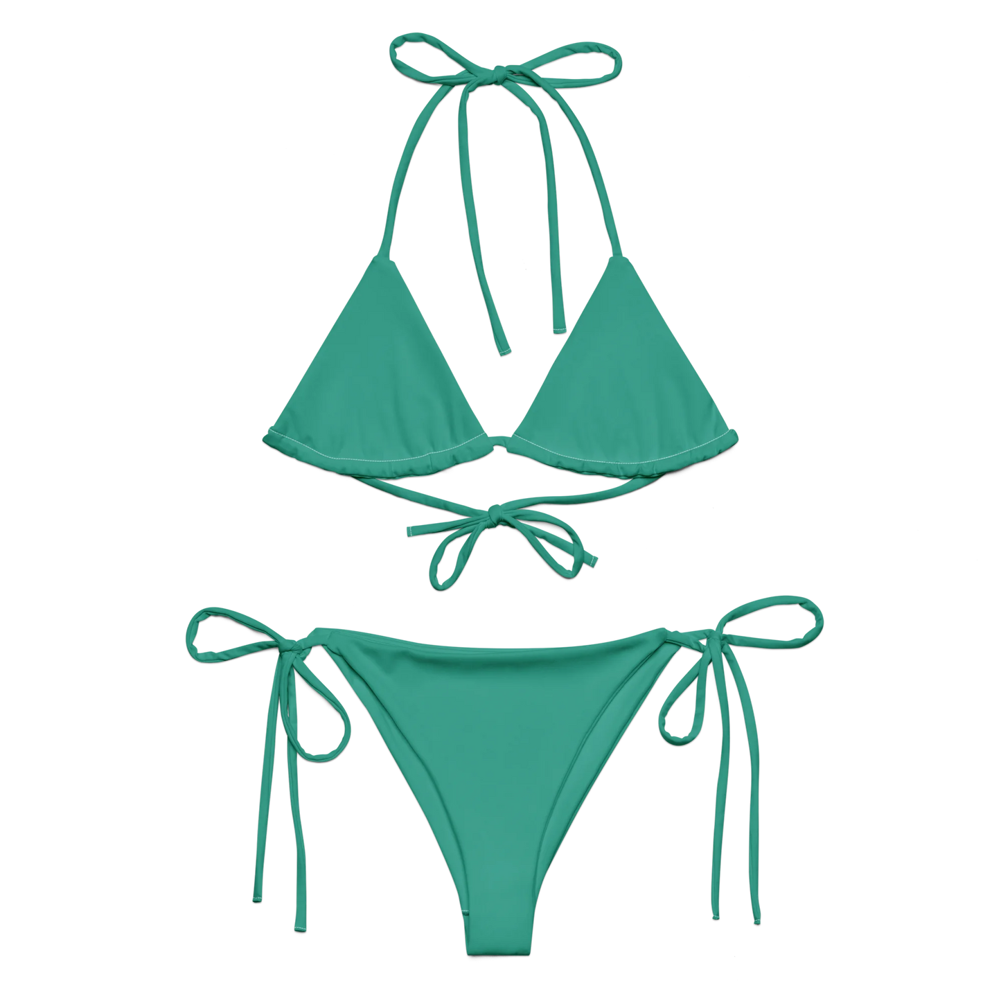 Marine Green Basic Recycled String Bikini