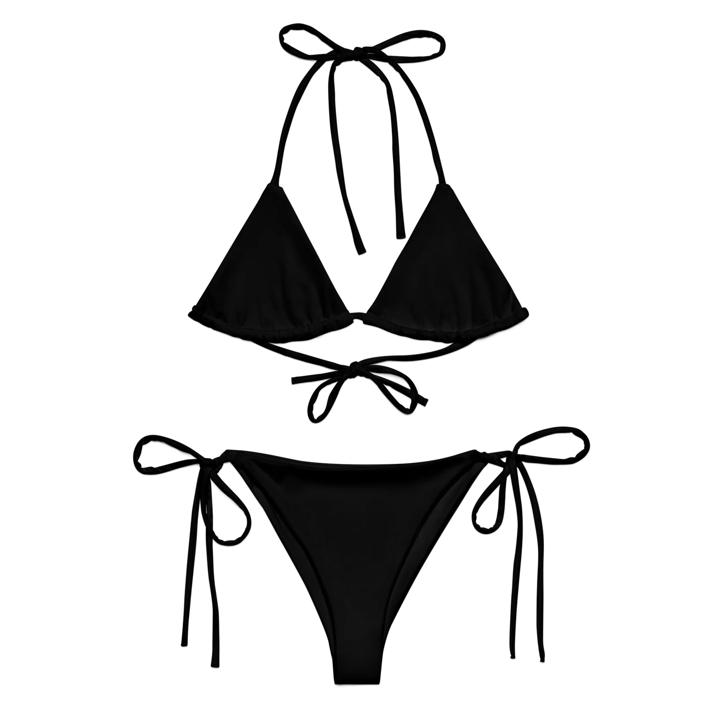 Crystal Black Basic Basic Recycled String Bikini