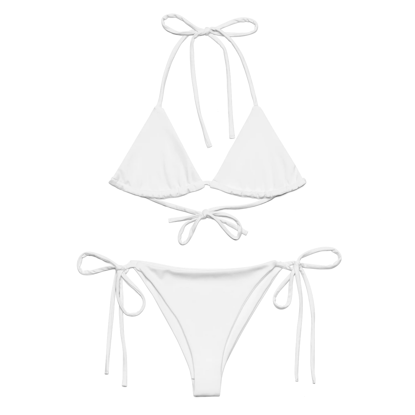 Brilliant White Basic Recycled String Bikini