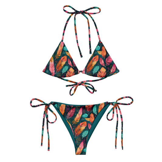 Wonderful Feathers Recycled String Bikini
