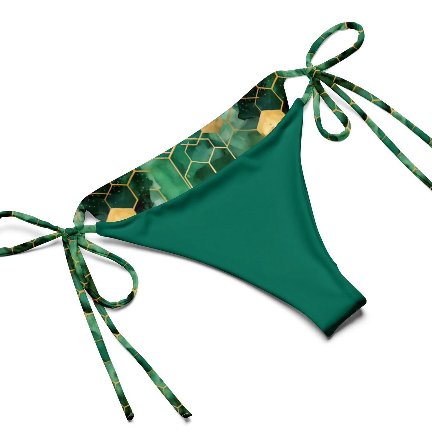 Abstract Verdant Elegance Recycled Bikini