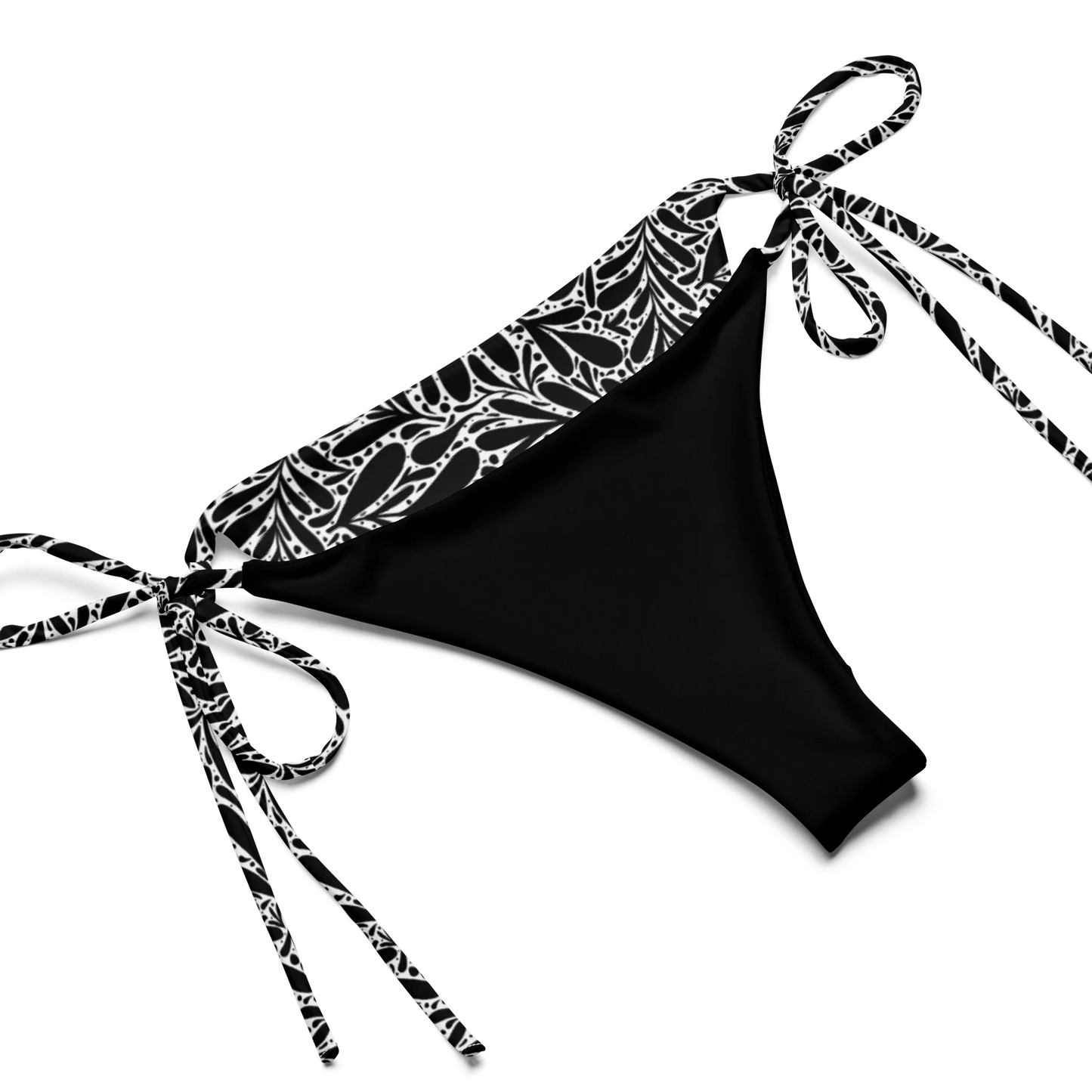 Black Leafy Luxury Recycled Bikini