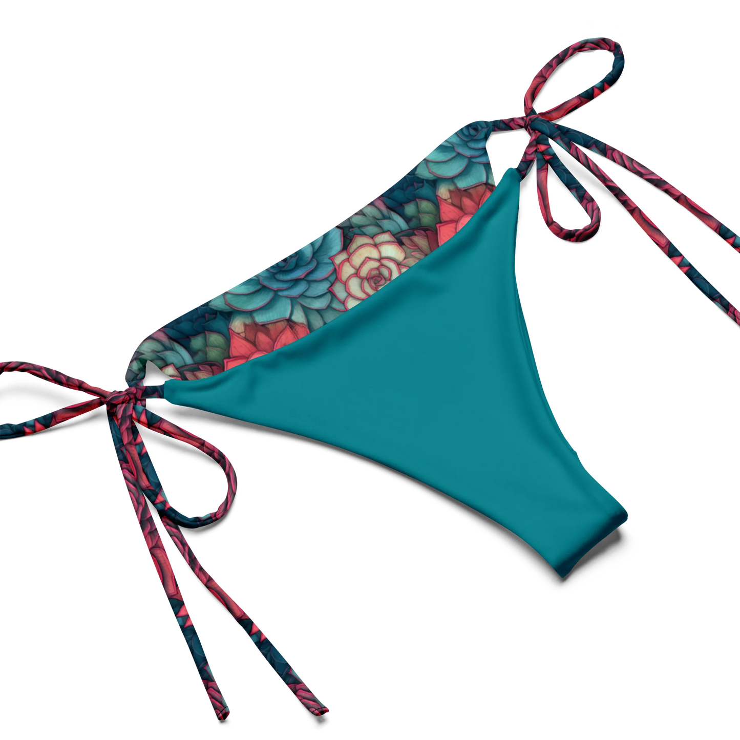 Bright Eternal Flowers Fantasy Recycled String Bikini