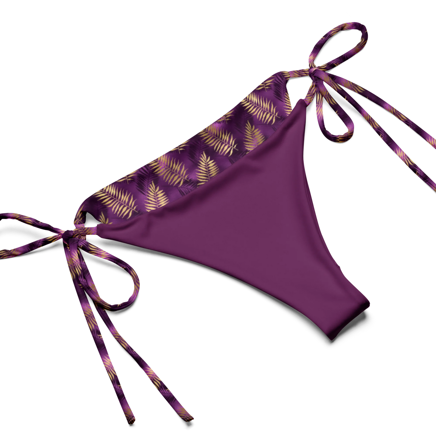 Violet & Gold Tropical Magic Recycled String Bikini