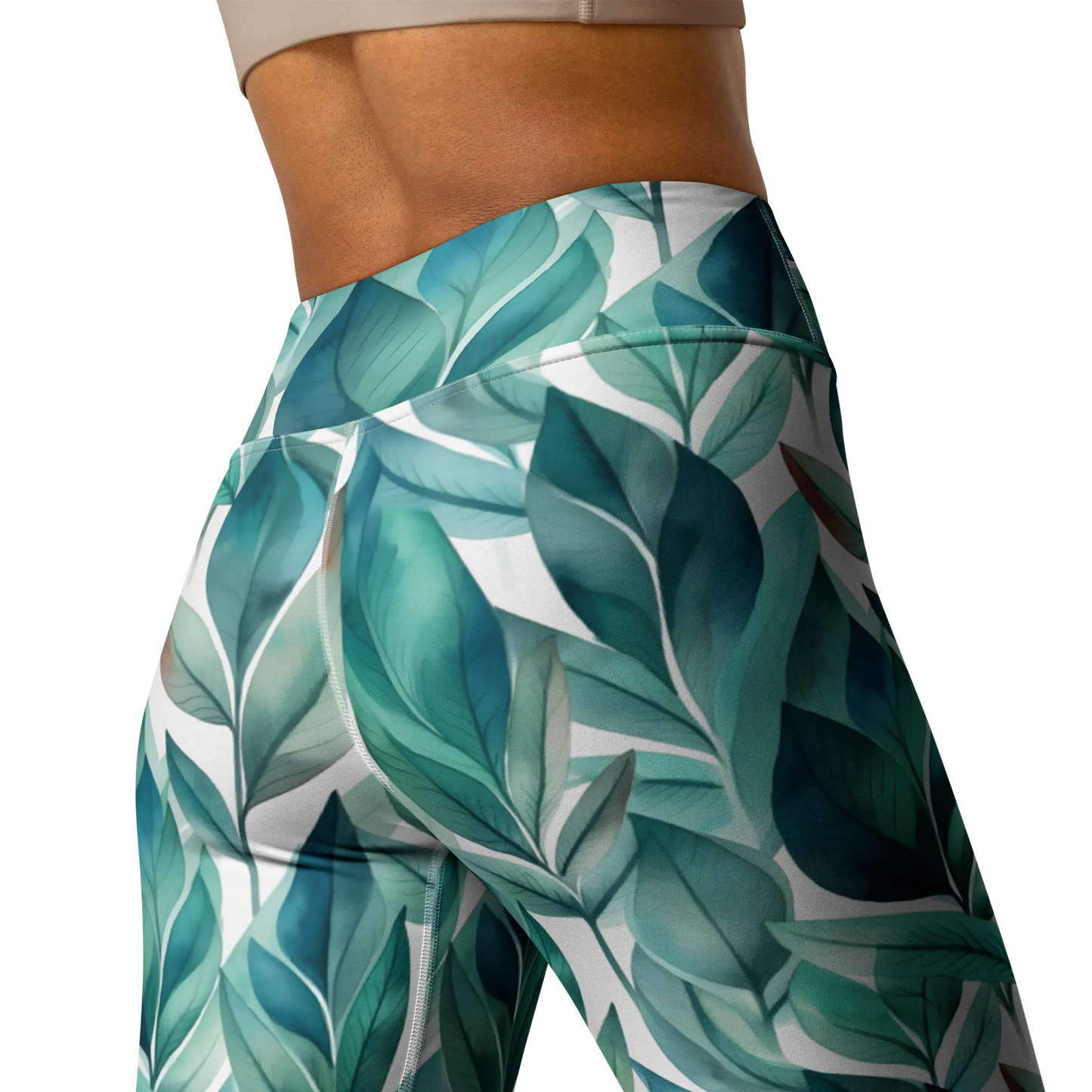 Leafy Chic Yoga Leggings
