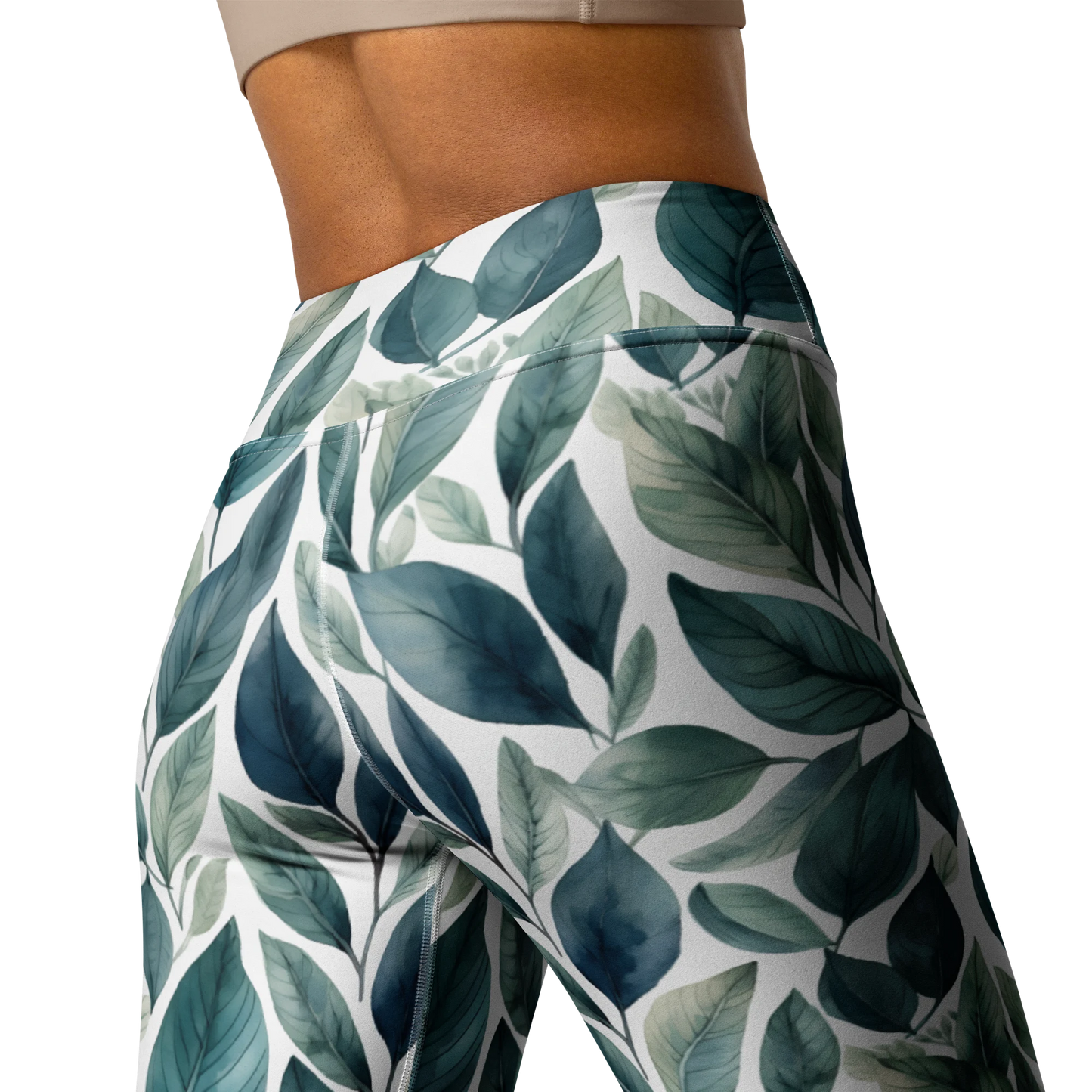 Sleek Foliage Yoga Leggings