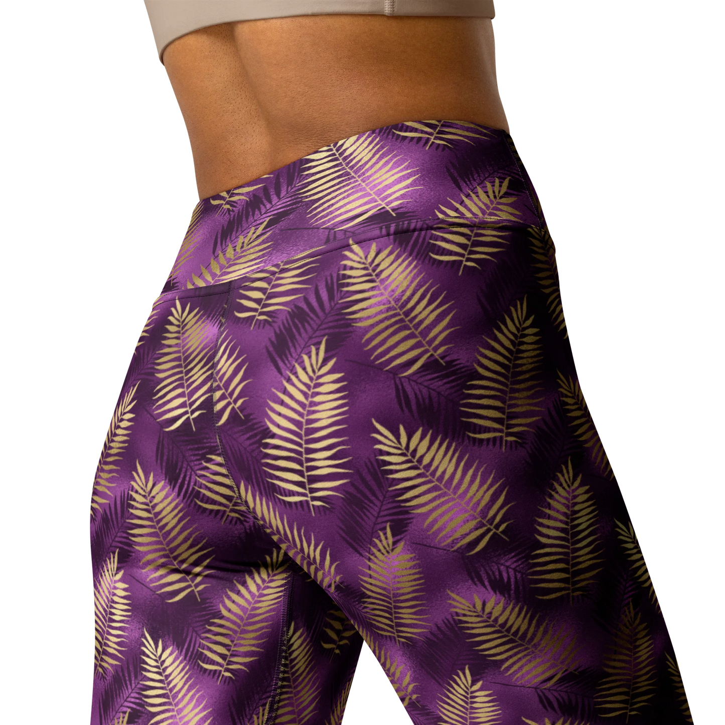 Violet & Gold Tropical Magic Yoga Leggings