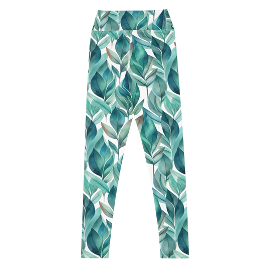 Leafy Chic Yoga Leggings