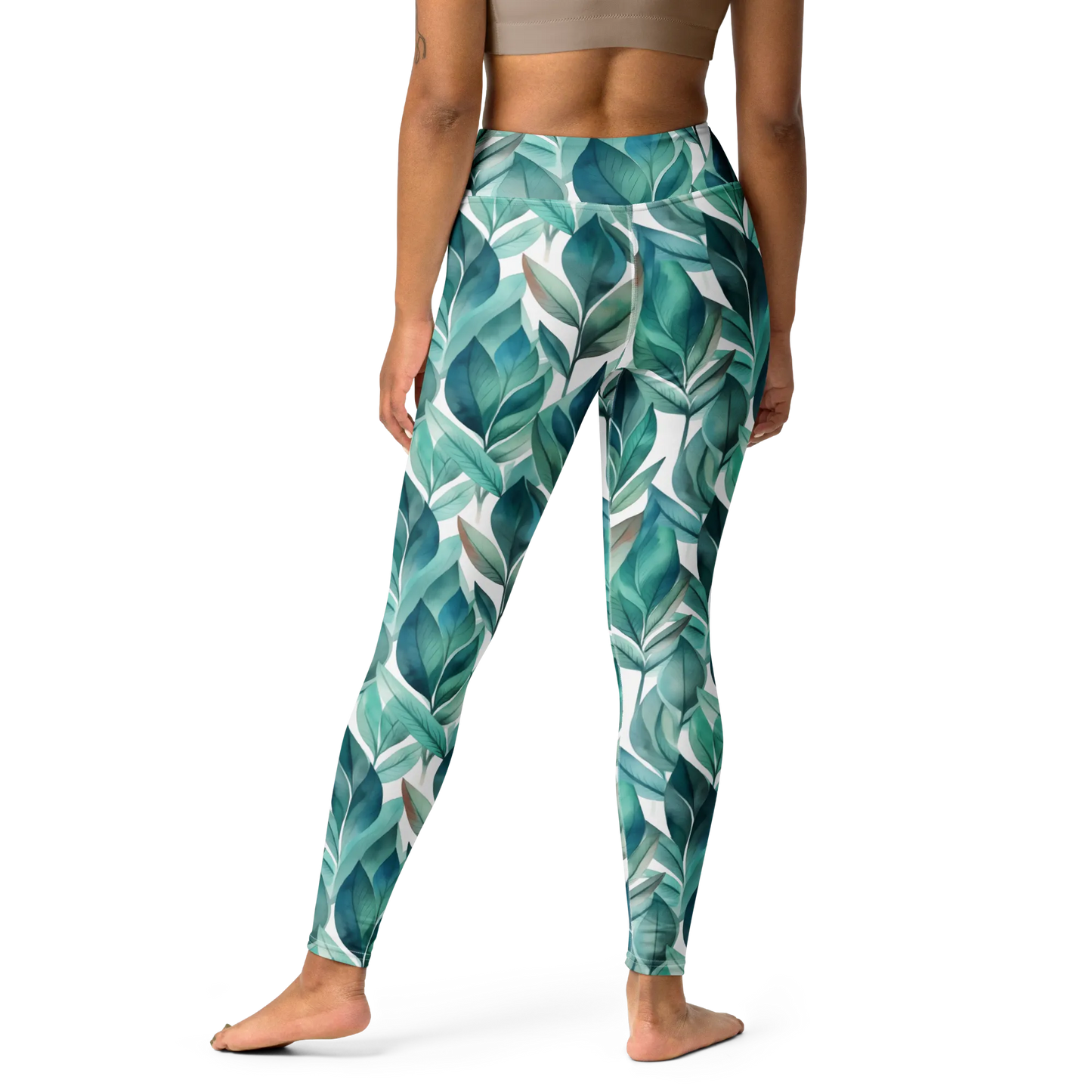 Leafy Chic Yoga Leggings