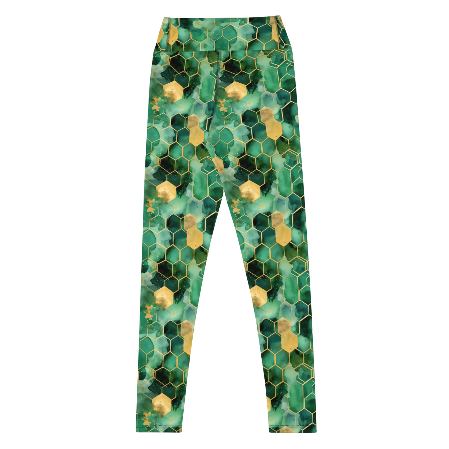 Abstract Verdant Elegance Yoga Leggings