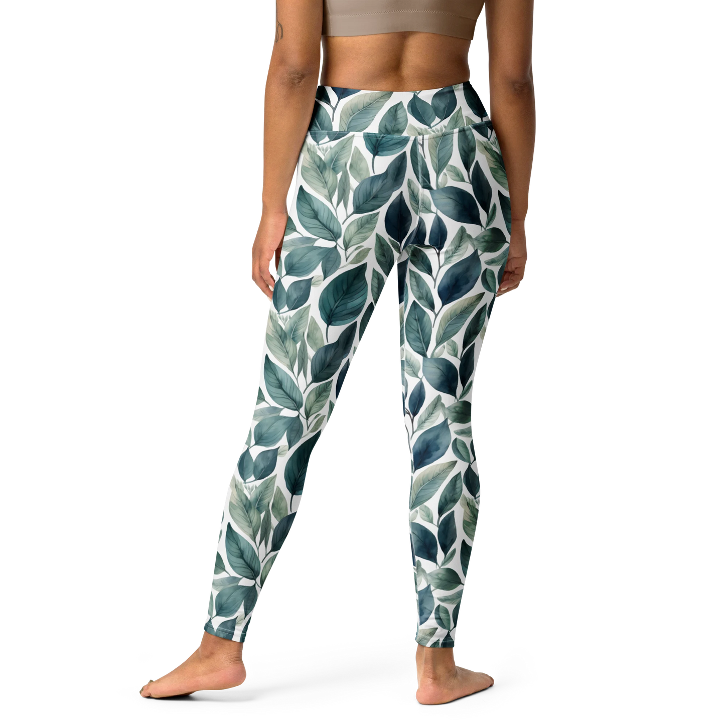Sleek Foliage Yoga Leggings