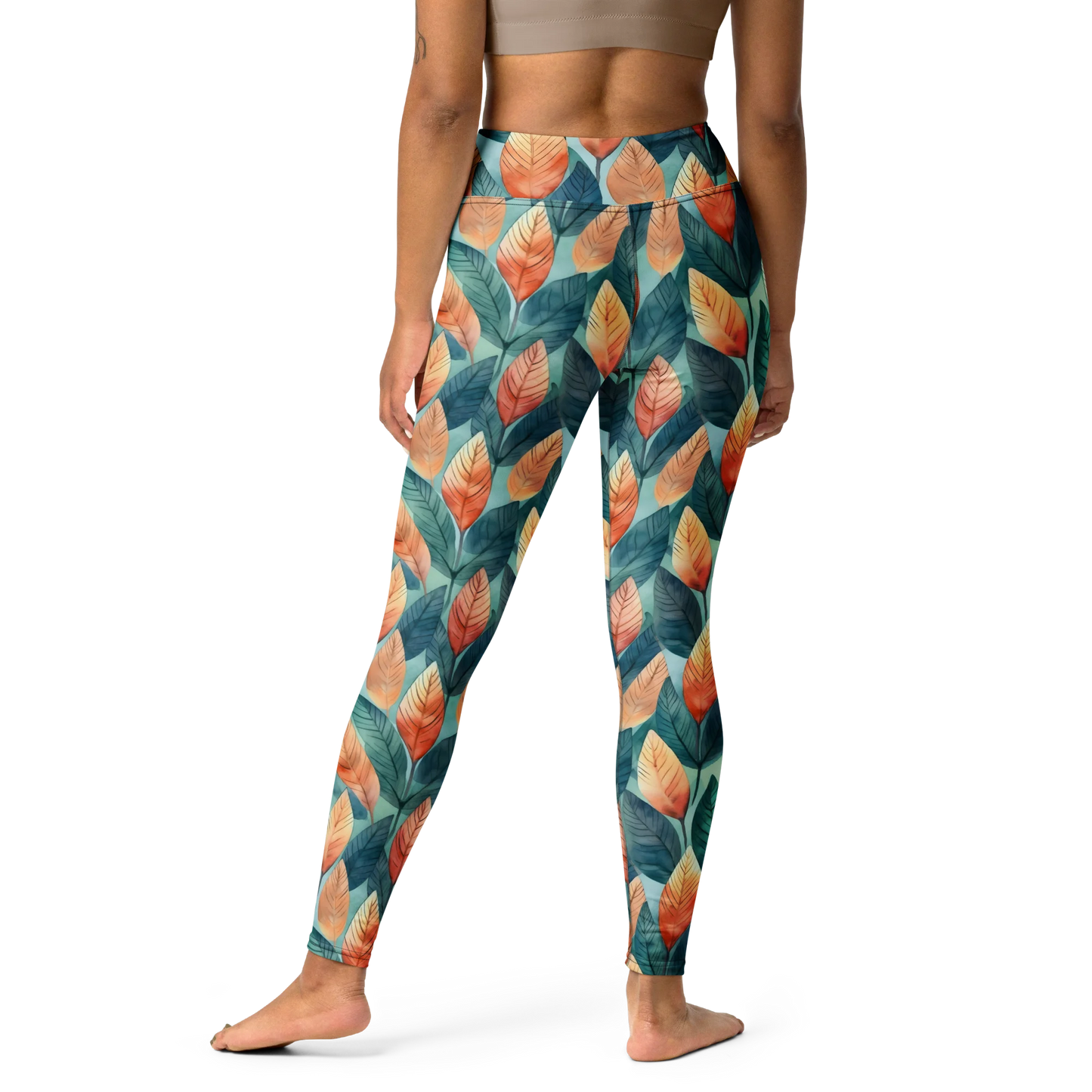 Leafy Minimalism Yoga Leggings