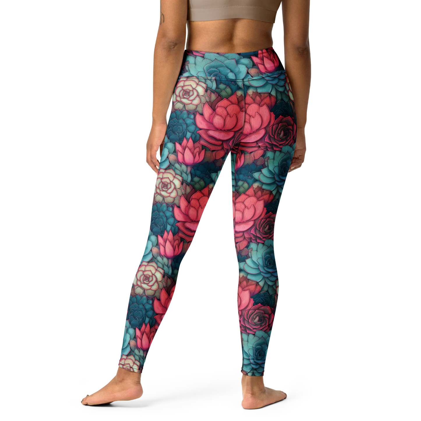 Bright Eternal Flowers Fantasy Yoga Leggings