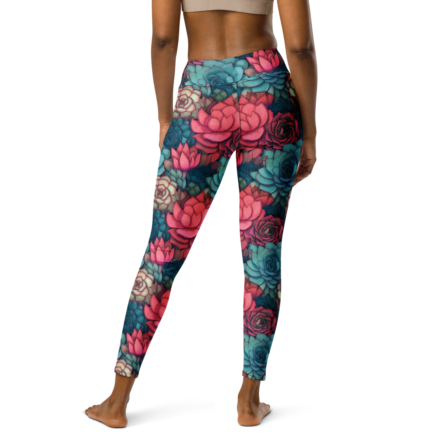 Bright Eternal Flowers Fantasy Yoga Leggings