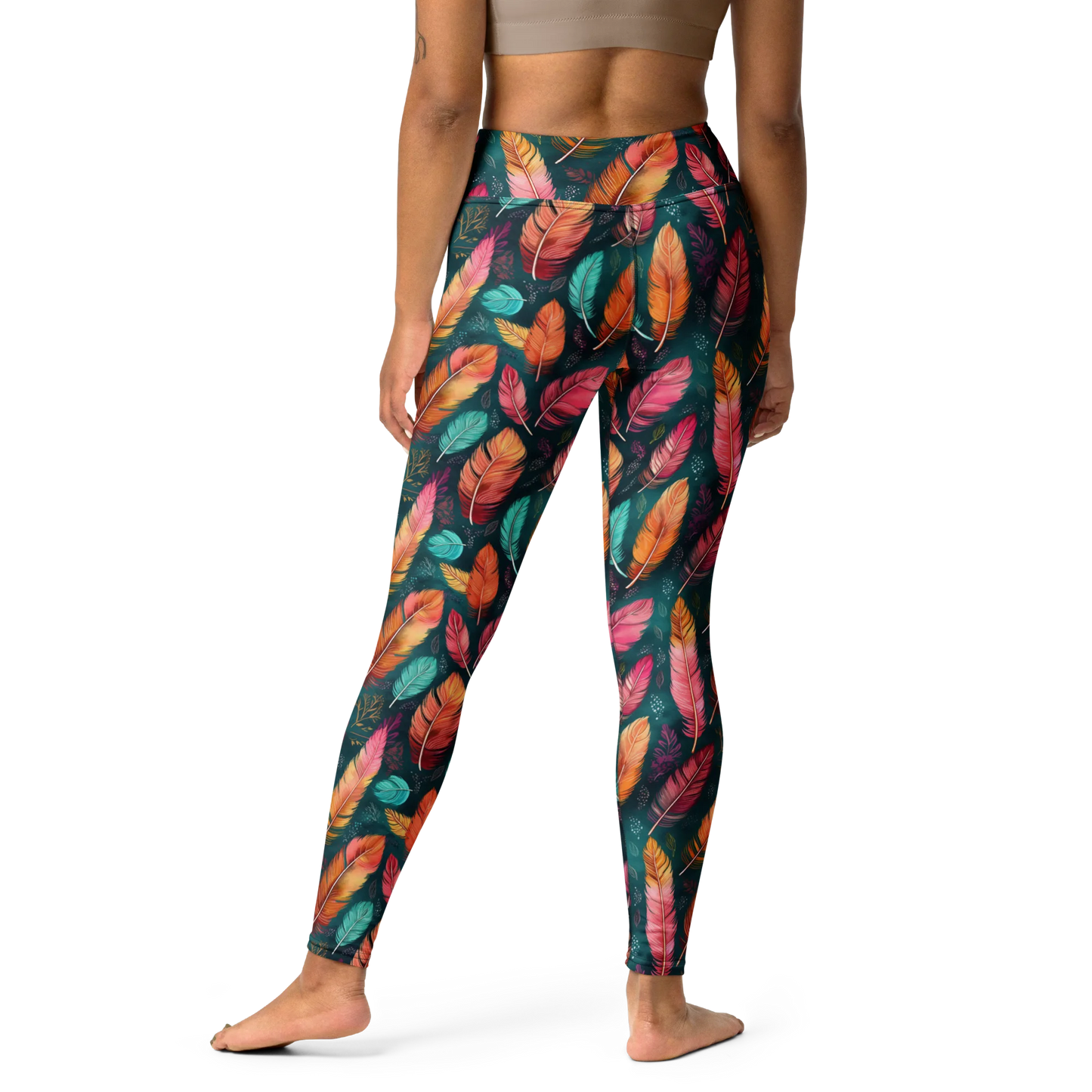 Wonderful Feathers Yoga Leggings