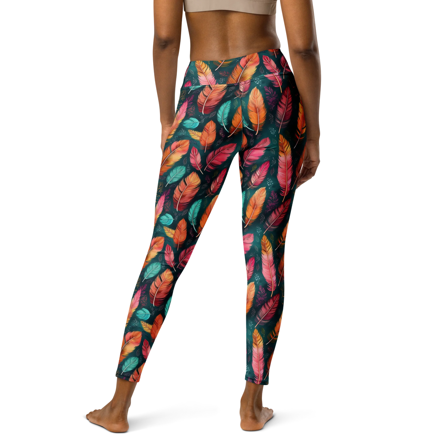 Wonderful Feathers Yoga Leggings