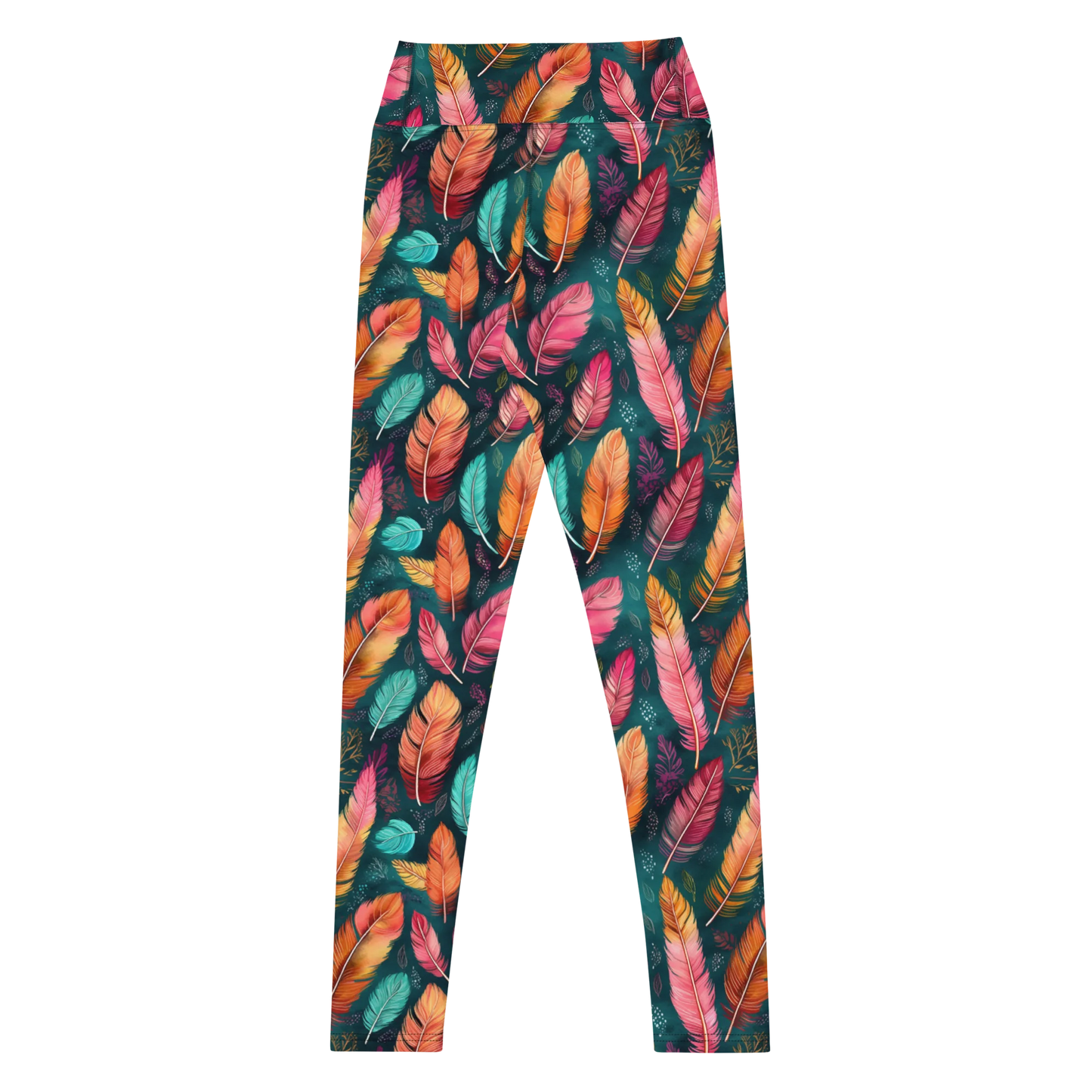Wonderful Feathers Yoga Leggings