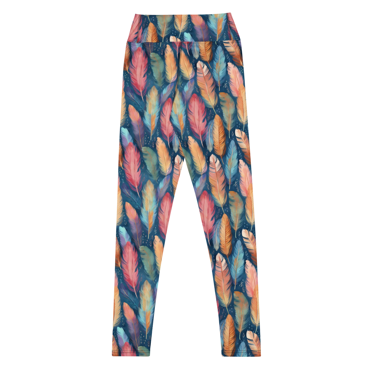 Dance of Wild Birds` Feathers Yoga Leggings