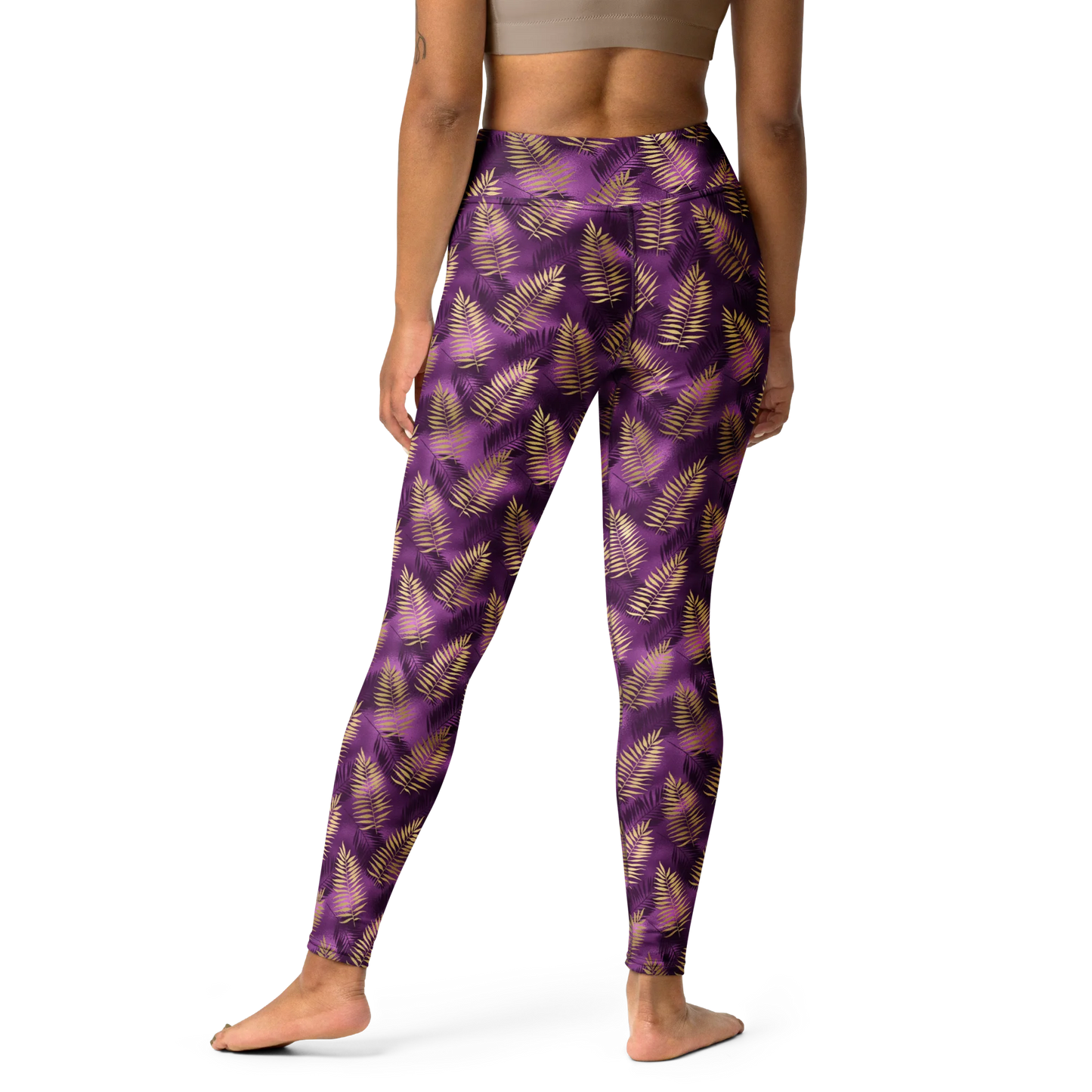 Violet & Gold Tropical Magic Yoga Leggings