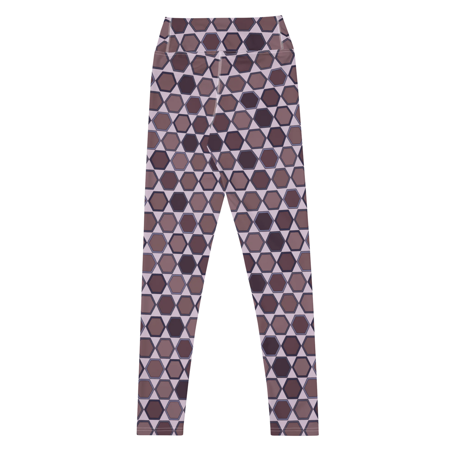 Wine Honeycombs Abstraction Yoga Leggings