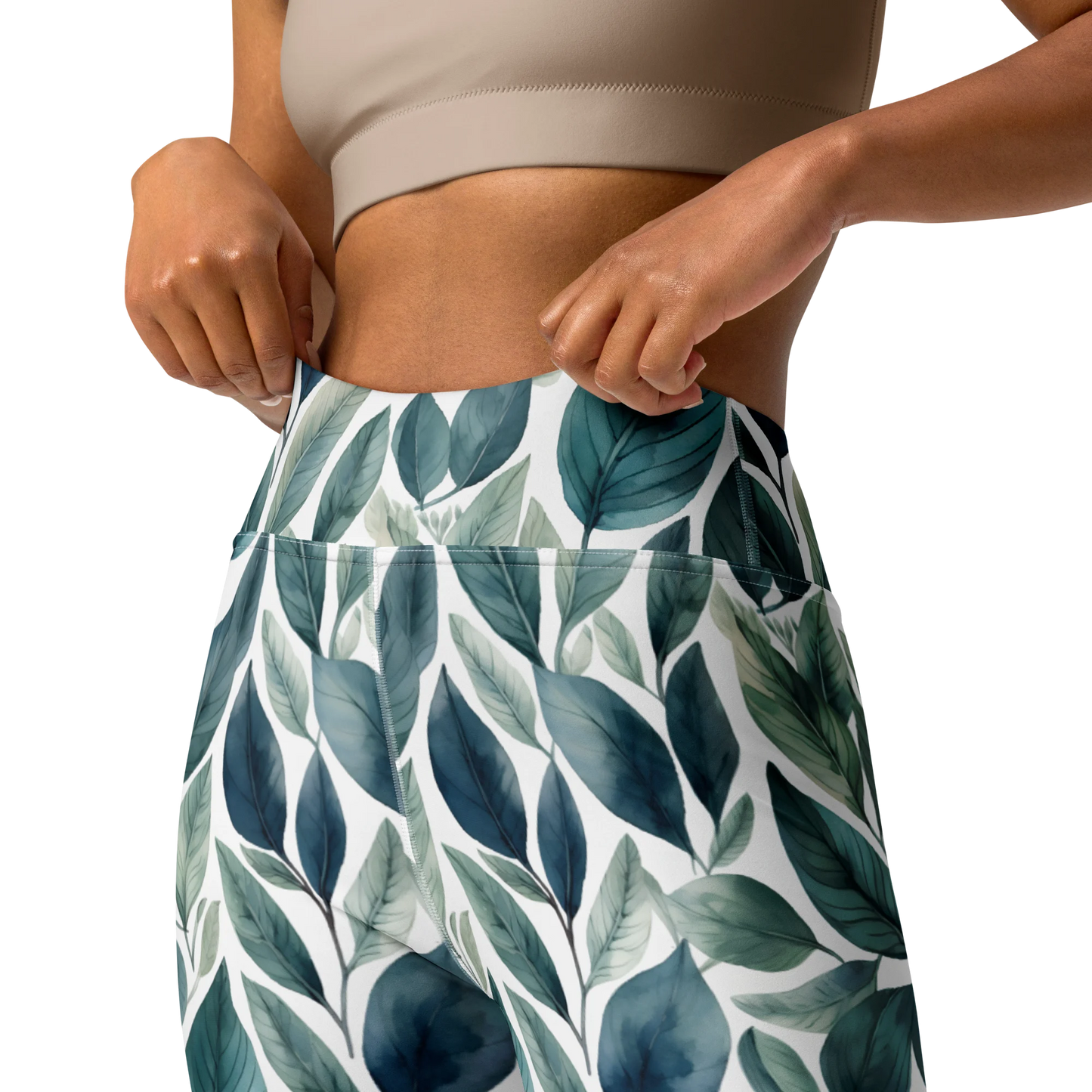 Sleek Foliage Yoga Leggings