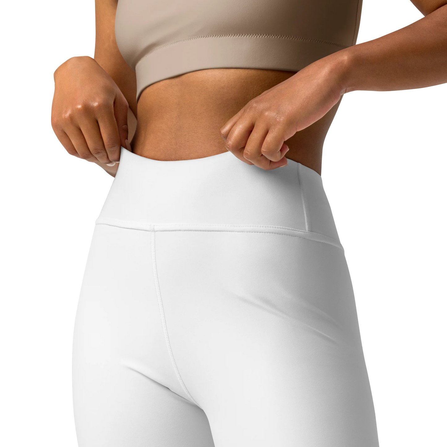 Brilliant White Basic Yoga Leggings