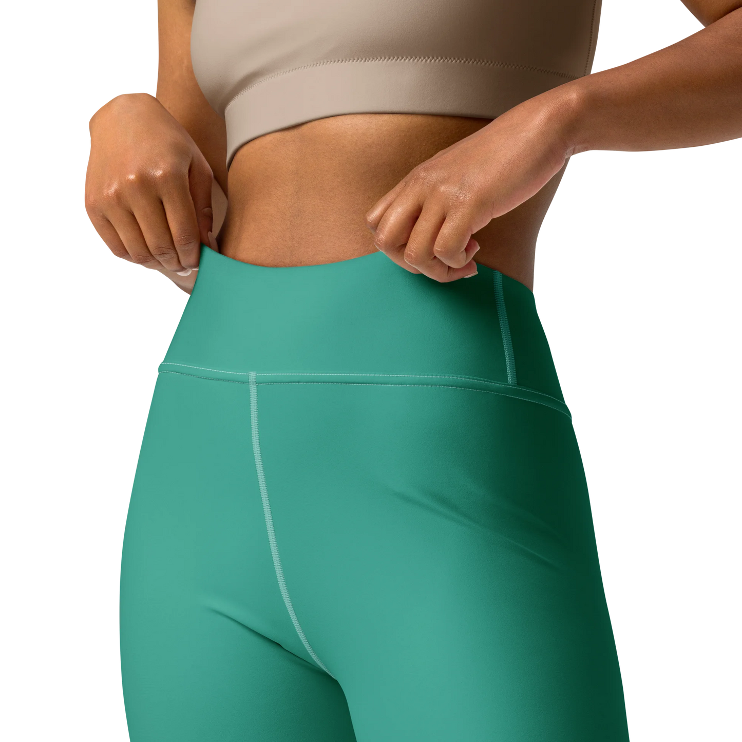 Marine Green Basic Yoga Leggings