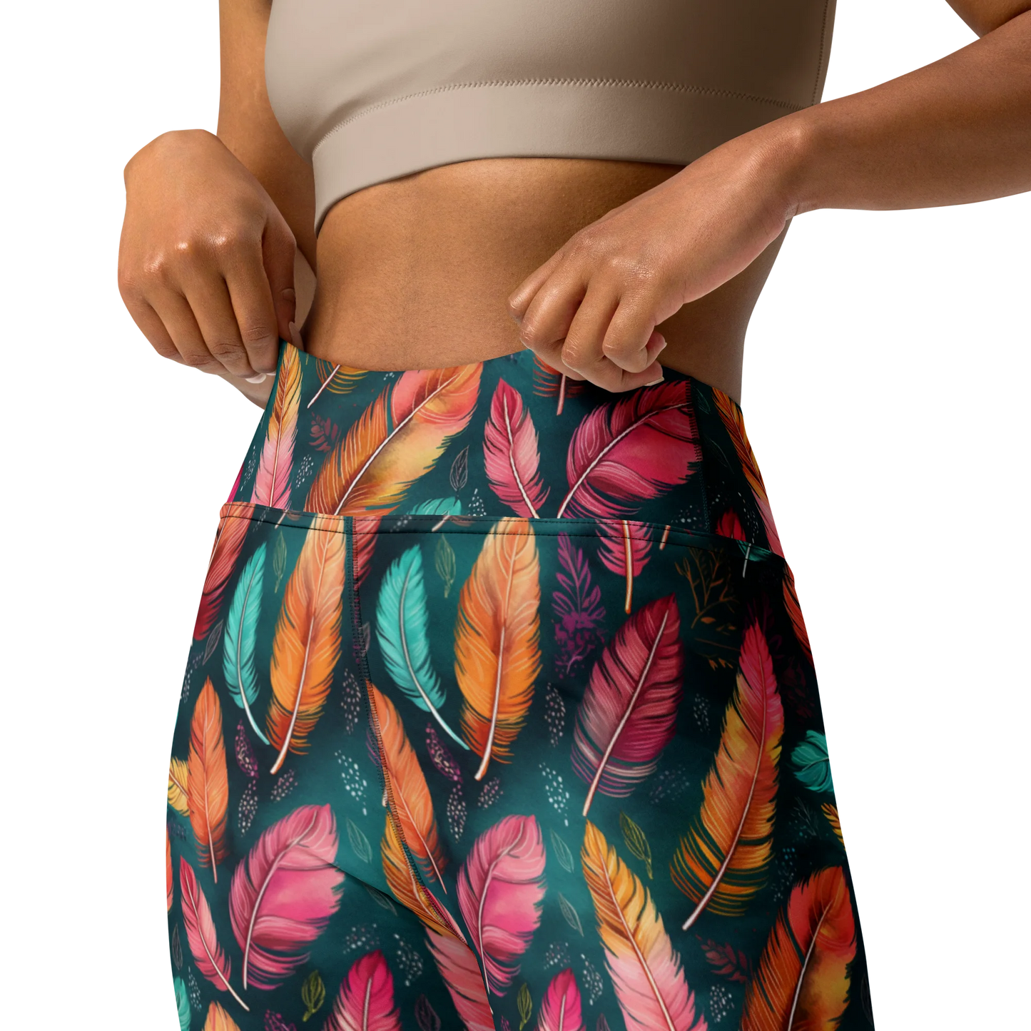 Wonderful Feathers Yoga Leggings