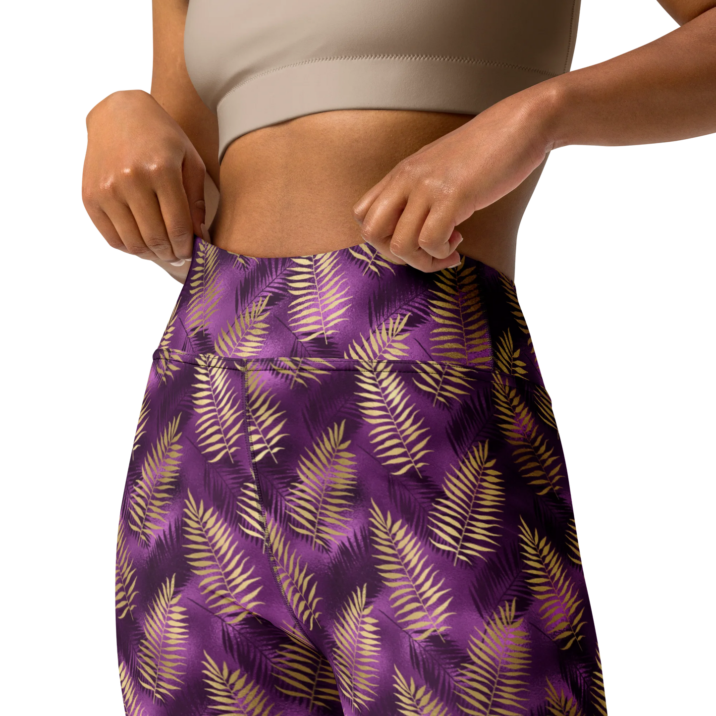 Violet & Gold Tropical Magic Yoga Leggings