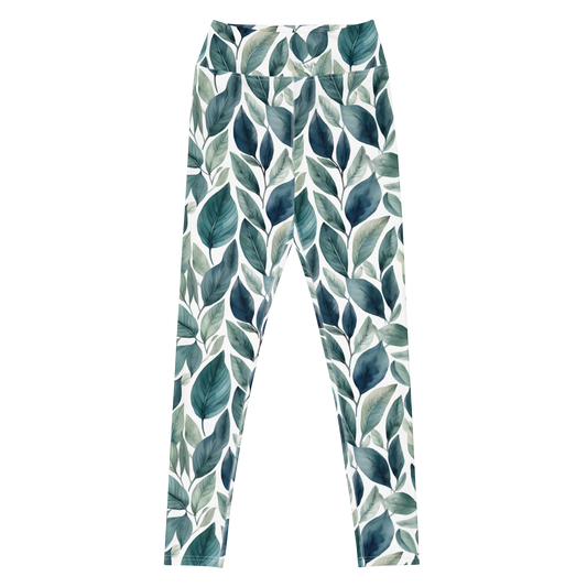 Sleek Foliage Yoga Leggings