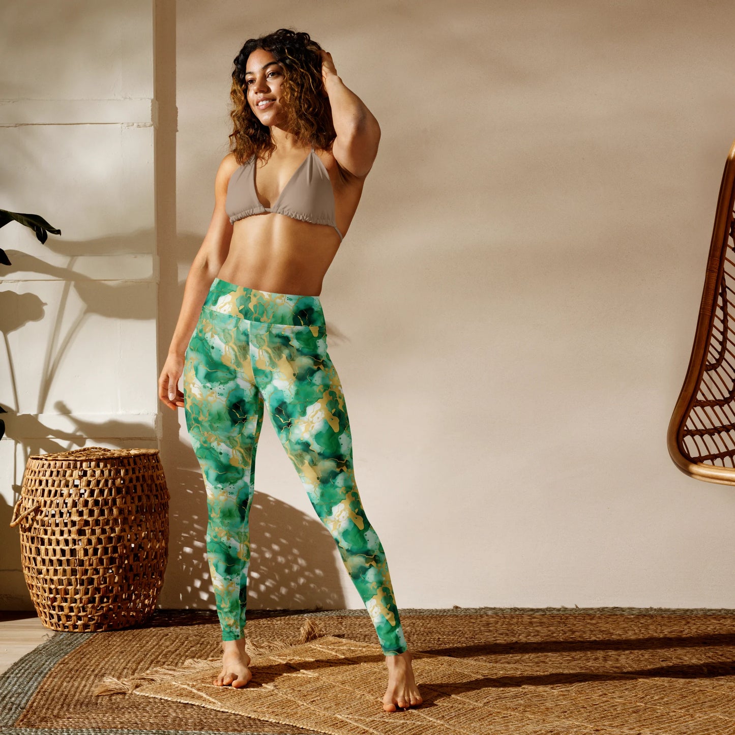 Simplicity in Green Yoga Leggings