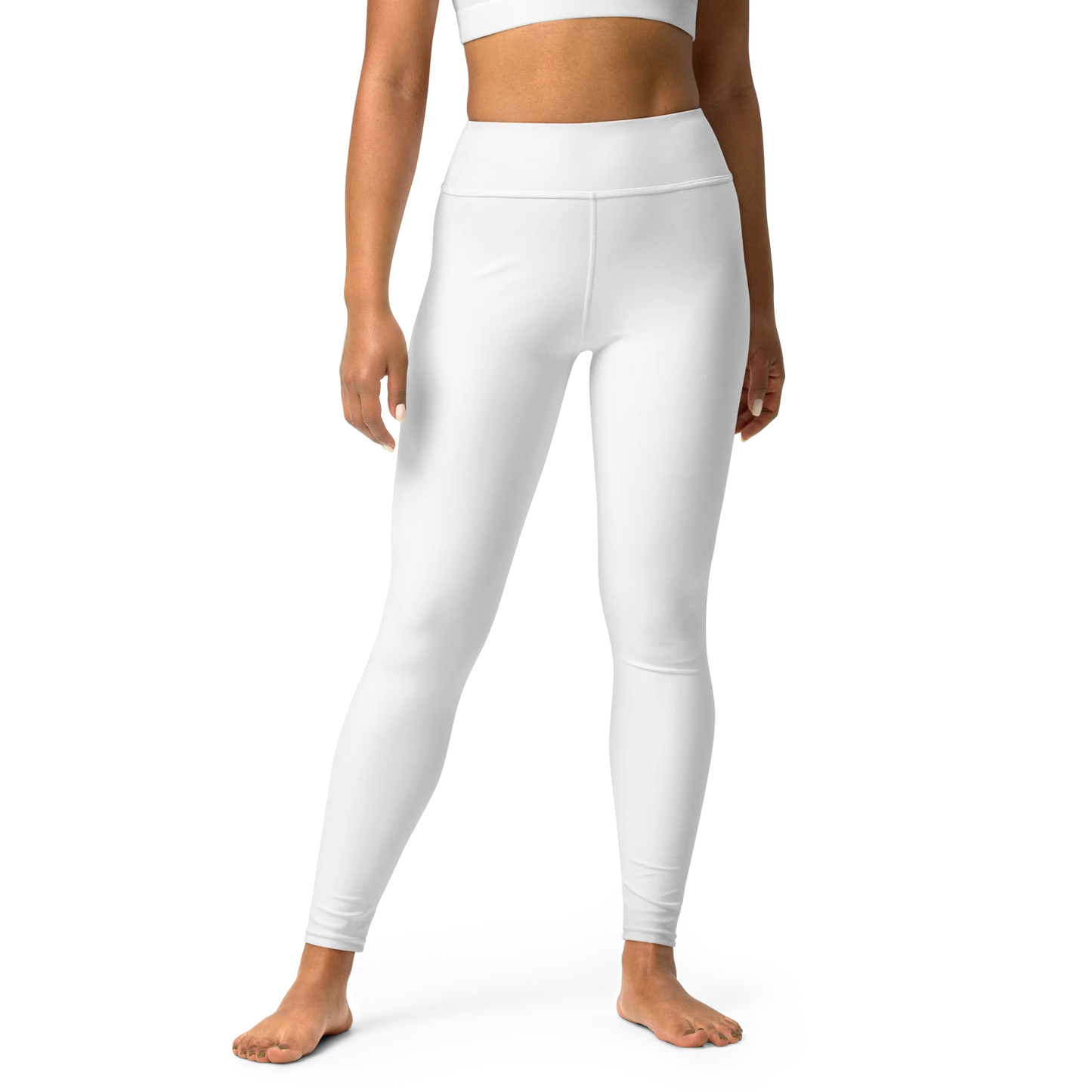 Brilliant White Basic Yoga Leggings
