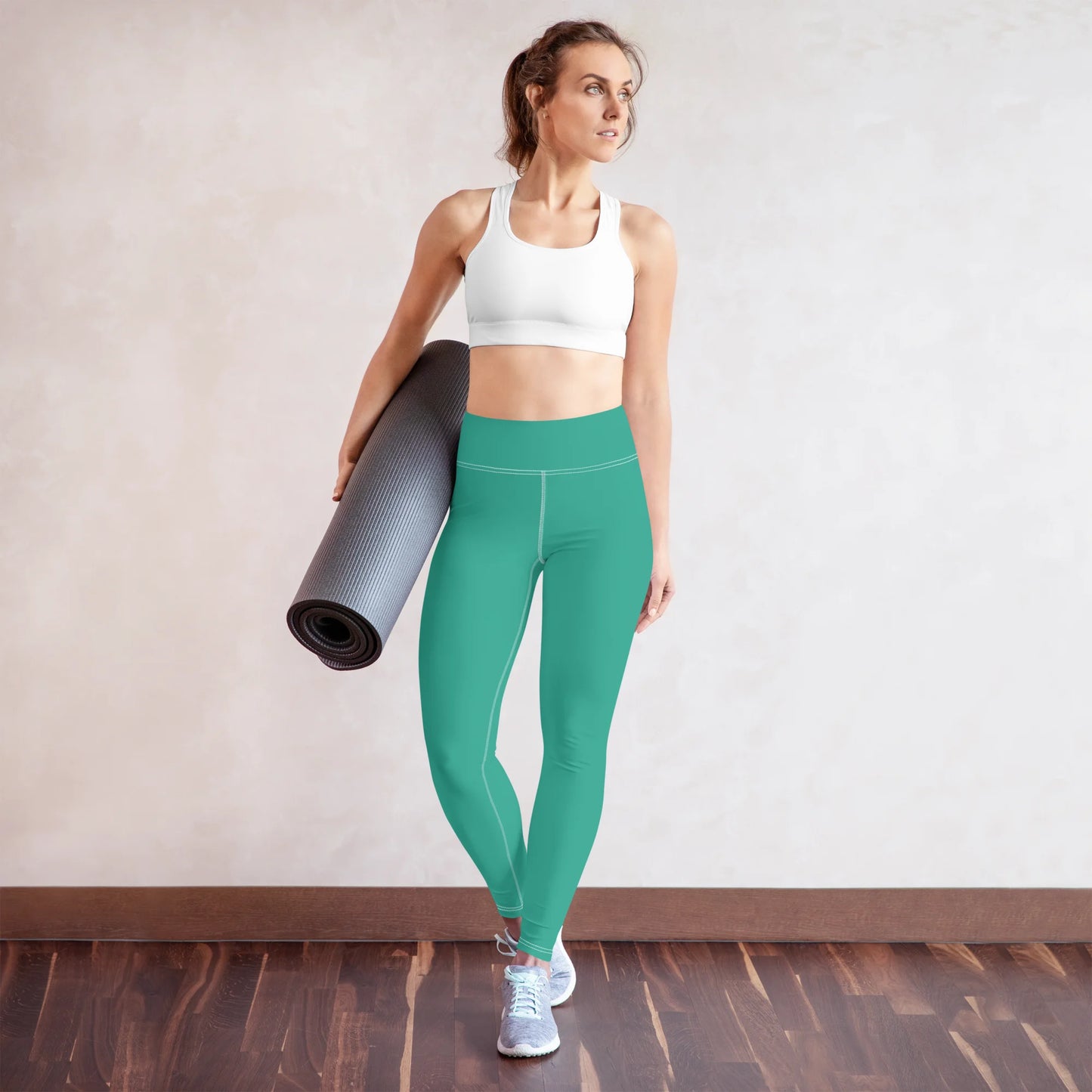 Marine Green Basic Yoga Leggings