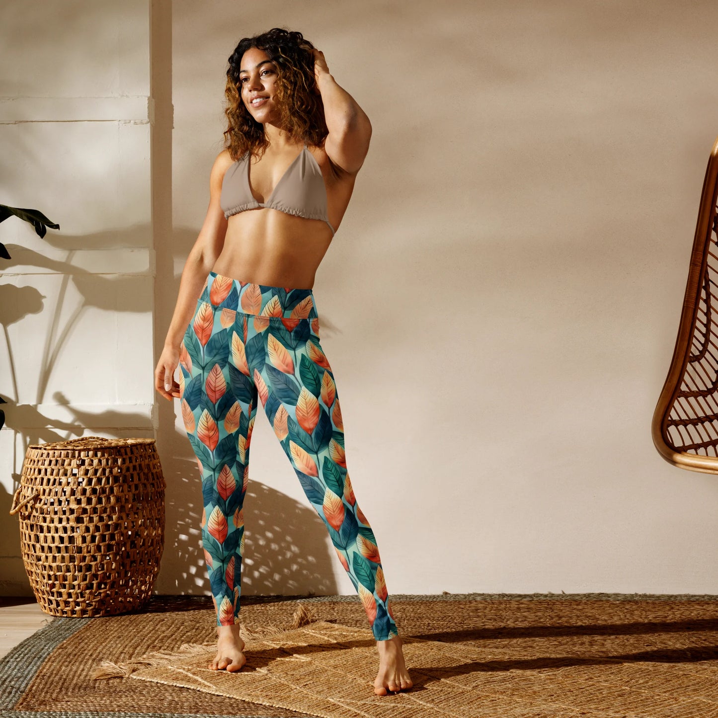 Leafy Minimalism Yoga Leggings